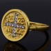 Χρυσό chevalier δαχτυλίδι με κωνσταντινάτο Κ14
